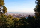 Parc Güell  Parc Güell är en park i Barcelona (Katalonien, Spanien), ritad och konstruerad av Antoni Gaudí tillsammans med hans assistent Josep Maria Jujol under åren 1900-1914.   Den var från början inte avsedd att bli en park utan var ett byggprojekt för ett bostadsområde med exklusiva tomter. Parken är väldigt stor och saknar motstycke med sina naturliga former, spiralformade torn, trappor och jättelika ödlor. Dessutom är mycket i parken fyllt med mosaik; Gaudí anställde ett stort arbetslag som fick till uppgift att slå sönder kakelplattor, tallrikar och glas för att sedan sätta samman dem igen. Detta förlöjligades av den samtida pressen, och en av stadens mest kända krönikörer beskrev sitt besök vid arbetsplatsen: "Jag ser 30 personer i full fart med att slå sönder kakelpattor samtidigt som jag ser 30 andra i full färd med att sätt samman dem igen, ta mig djävulen om jag förstår."   Det finns en jättelik terrass mitt i parken med en lång mosaikbekädd bänk vilken bland annat fungerat som inspirationskälla för Miró. Parken är relativt högt belägen och ger en bra överblick av staden. Antoni Gaudís bostad där han levde mellan 1905 och 1926 finns även i parken. Eusebi Güell som startade projektet överlät området till staden efter att ha misslyckats med att sälja de tomter han erbjöd. : Barcelona, Parc Güell